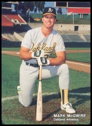 1988 Mother's Cookies Mark McGwire 3 Mark McGwire (Kneeling In On Deck Circle)